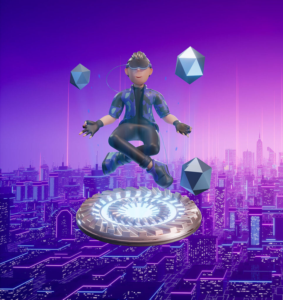 gaming_character_hovering_over_metaverse_city