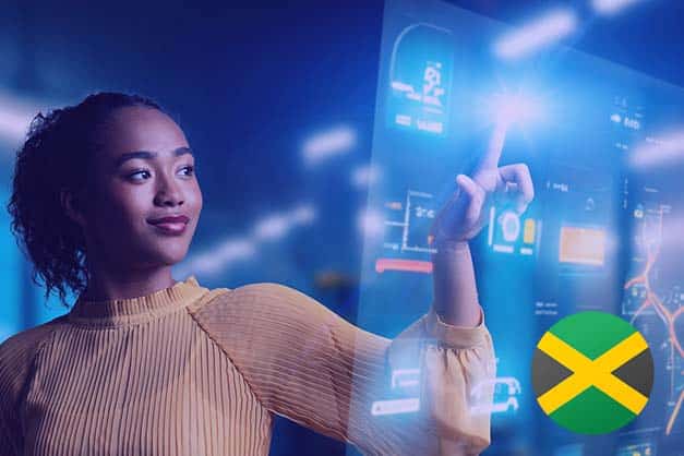 female_business_woman_dashboard_jamaican_flag